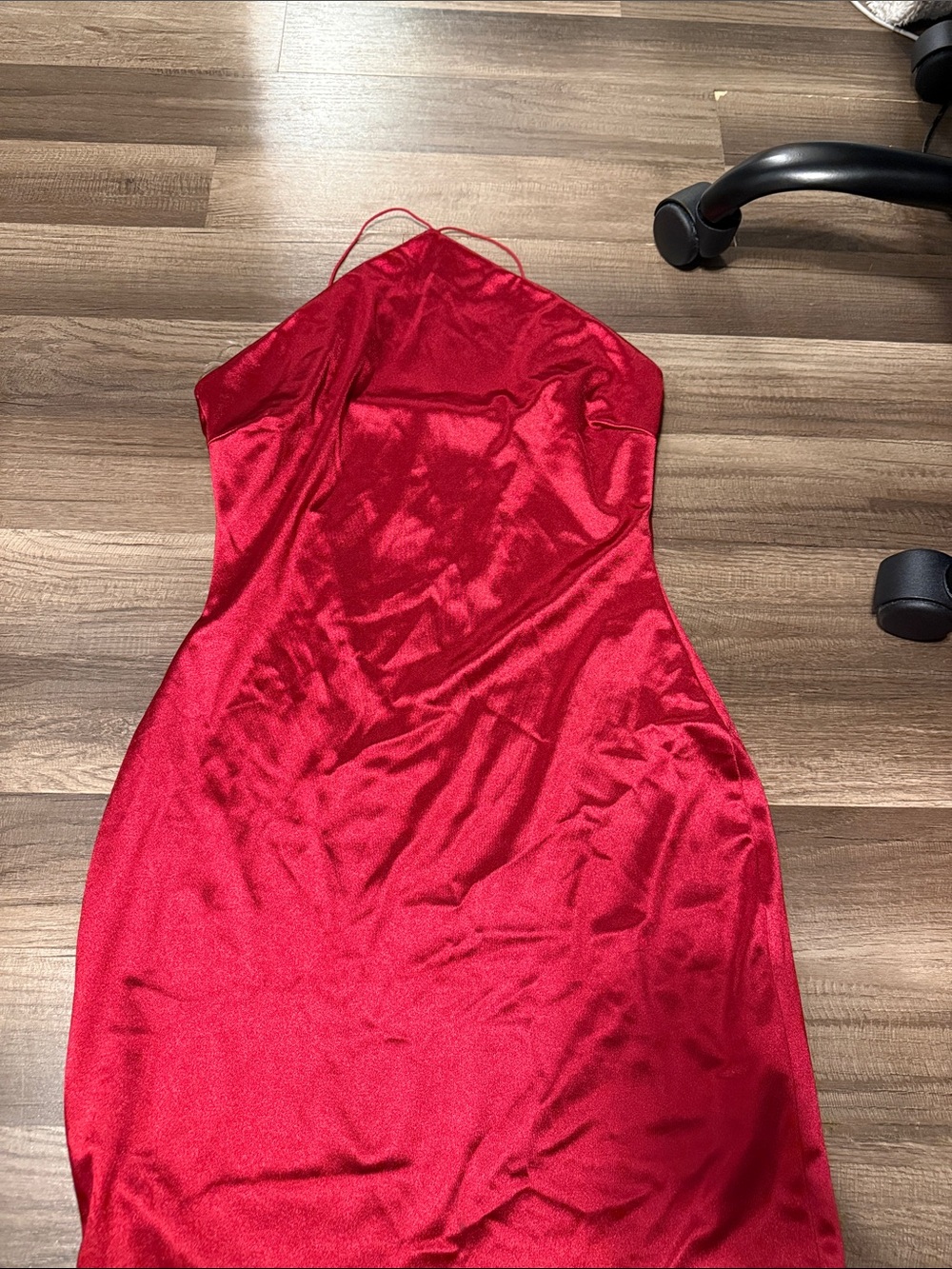Windsor Red Strapless Satin Dress